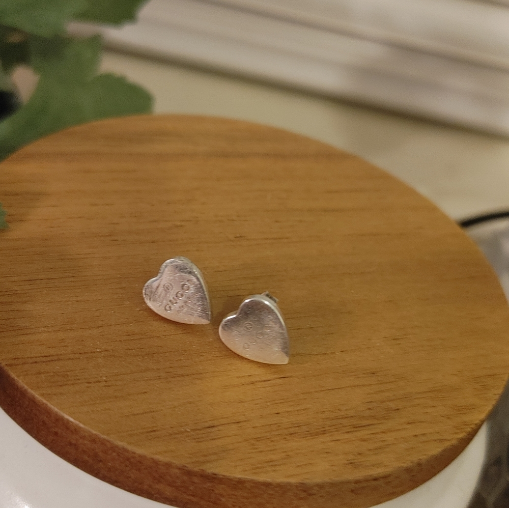 Gucci heart stud earrings